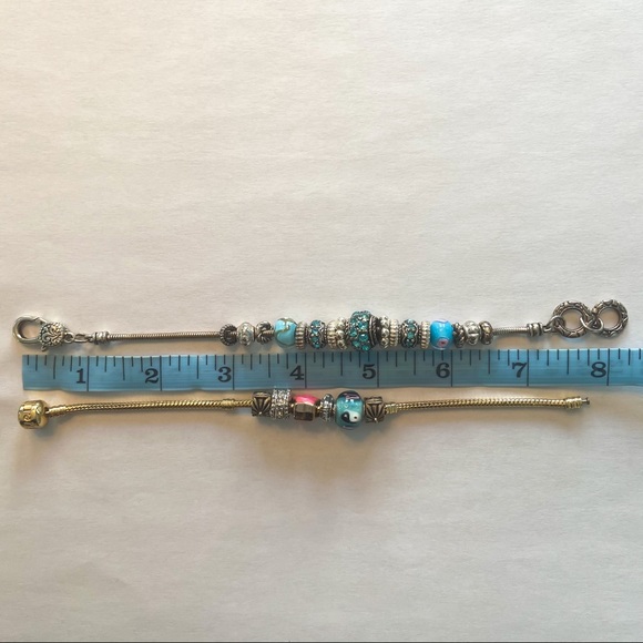 Charm bracelets in silver and gold - Picture 5 of 6